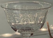 Antique Etched Crystal Cut Glass Cordial Stem  3 1/4