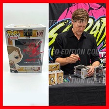 NORMAN REEDUS SIGNED Daryl Dixon Funko POP #100 - The Walking Dead - COA & PIC picture