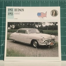 Hudson Hornet 1951-1953 Classic Car Collector Card Edito-Service Vintage 91 picture