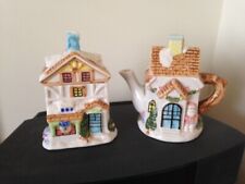 TEA POT Church & House creamer and sugar, ceramic china picture