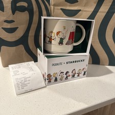 Fall Starbucks x Peanuts Snoopy Woodstock 14 oz Ceramic Mug LIMITED EDITION picture