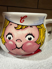 Campbell Soup Company Kids Face Advertising Mug Cup 1998 White Yellow Pink Red picture