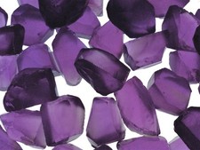 125 cts Deep Amethyst Facet Rough - EX Grade Sawn Material - avg 5-10 cts/pc picture