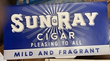 Vintage Sun Ray Cigar Window Sign picture