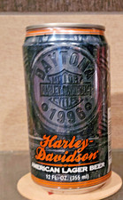 1996 DAYTONA HARLEY DAVIDSON MOTORCYCLES  BEER CAN HUBER MONROE WI EMPTY OPEN picture