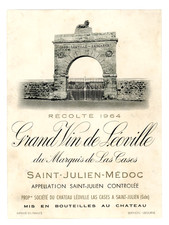Gran Vin de Leoville Wine Label 1964 France French picture