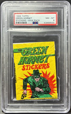 1966 Green Hornet Sticker Wax Pack Unopened - Graded PSA 8 picture