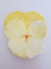 Original Italian Ernestine Salerno Yellow Pansy Plate Beautiful Color Only Used picture