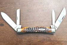 Case XX 1970 10 DOT 6488 Large Congress Bone Fire Handles Vintage Pocket Knife picture