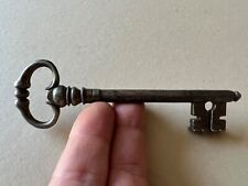 Antique 1600-1700s Rare Large French Hand Wrought Key, Castle, Mansion, 5 3/4