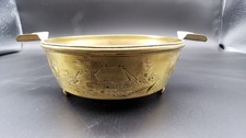 Antique Dutch Friesche Koper Kunst Klaas Dijkstra Brass Footed Bowl 5