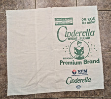 Vintage Cinderella Flour Sack Open Unsewn Fabric Feed Bag 35x30.5  - Philippine picture