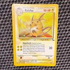 Raichu 14/62 Fossil Unlimited Holo Rare English 1999 Wizards of the Coast picture