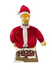 THE SIMPSONS TALKING SANTA HOMER STUCK IN CHIMNEY FIGURE 2004 GEMMY TESTED WORKS picture