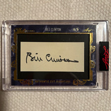 Leaf 2021 Pearl Hockey Pearl Cuts Bill Clinton Cut Sig Auto PC-BC1 3/5 picture