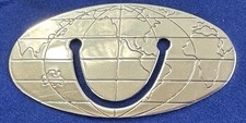 Vintage 90s Tiffany & Co 925 Sterling Silver World Globe Bookmark Money Clip 7g picture
