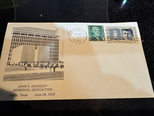 John F Kennedy Memorial Dedication Envelope 1970 picture