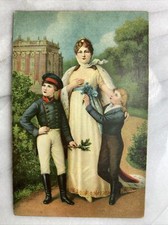 Antique Art Painting Stengel Queen Luise with Sons by P.Lotzmann Royal Family picture