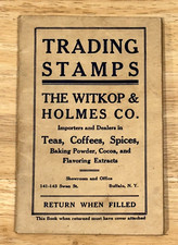 VINTAGE RARE 1930s THE WITKOP & HOLMES CO TRADING STAMPS BOOKLET- UNUSED picture