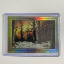 2023 Cardsmiths Bob Ross Series 1 #14 Rustic Winter Woods Rainbow Foil NM picture