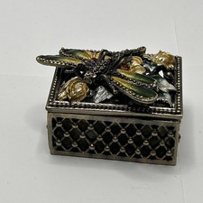 Butterfly Gemmed Trinket Box Magnetic Hinged Jeweled Trinket Box Beautiful picture