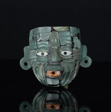 Handcrafted Naranjo Mosaic Jade Mask pendent  Museum ReproductionsOne of a kind  picture