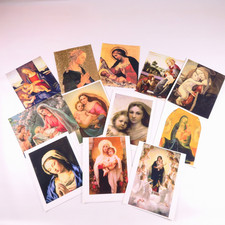 Lot of 12 assorted unframed Madonna and Child reproduction print-outs picture