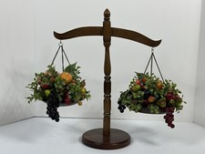 Vintage Caffco Quality Woodenware Balance Wood Scales of Justice Original Fruit picture