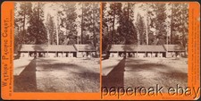 ca1870's Clark's Hotel Near Big Tree Grove Yosemite Watkins Stereoview picture