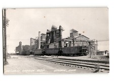 RPPC National Carbide Corp Keokuk Iowa Factory Train Cars Real Photo Postcard picture