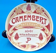 Vintage BIA Collector Plate – Camembert Extra Fin – French Cheese Label – 8