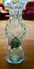 FOSTORIA Early American Liberty Bell Oil Lamp-Frosted Lt. Blue-circa1957 picture