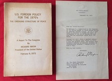 Richard Nixon Letter/Book Dr. Eric E. Williams PM Of Trinidad - 1972 - POLICY picture