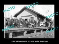 Eland Junction Wisconsin The Railroad Depot c1900 2 Old Large Historic Photo picture