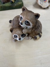 Homco Vintage Ceramic Baby Raccoon Figurine #1454 Collectible Long Live Jimothy picture