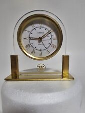 Vtg Linden Quartz Gold Tone Mantle Desk Alarm Clock Westinghouse Logo  picture