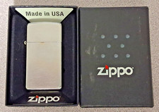 Zippo 1607 Slim Street Chrome Lighter - March 2013 (C 13) - Functional w/ Box picture