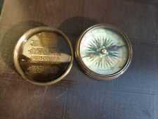 Maritime Antique Open Lid Compass Brass Finish Nautical Collectible For Camping picture