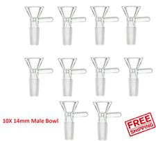 10X 14MM Male Glass Bowl For Water Pipe Hookah Bong Replacement Head picture