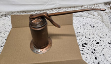 Vintage Plews Oil Can Oiler Pump Trigger Made in USA  Copper Color picture