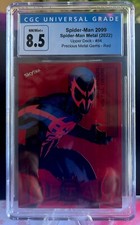2022 Skybox Spiderman Metal #84 Spiderman 2099 PMG Red /100 CGC 8.5 Mint picture