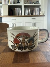 Vintage 1970’s Otagiri Japan Stoneware Mushroom Soup Mug Coffee Cup Handle MCM picture