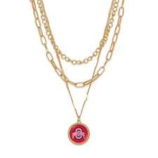 Ohio State, Licensed University Emblem Sydney Necklace, 18K gold plated picture