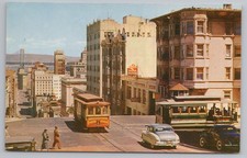 Vintage San Francisco Cable Cars California & Powell Sts. Oakland Bay Bridge picture