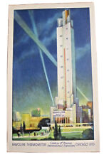 CHICAGO WORLD'S FAIR POSTCARD Havoline Thermometer 1933 picture