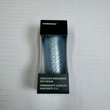 Starbucks Metallic Baby Blue 2024 Key Chain Tumbler Cold Cup B13 picture