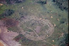 c1960's Kodachrome 35mm Slide, Vietnam War Aerial Bomb Craters Jungle Kodak picture