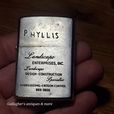 Vintage 1972 Zippo Lighter Landscape Enterprises Inc Gaithersburg Maryland MD picture
