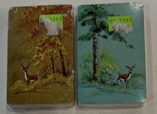 Sealed, 2x Trump Deer in Autumn Woods Sealed Playing Cards picture
