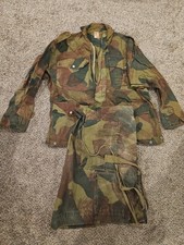 Vintage 1950s Belgian Army parachutist smock and trousers Moon And Balls Camo picture